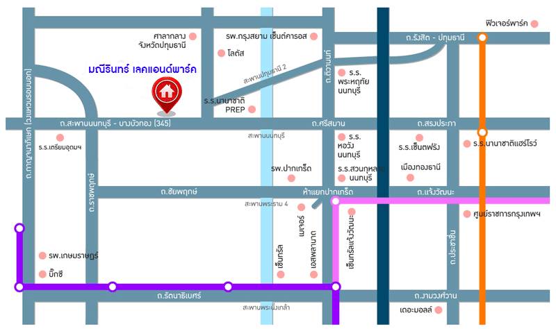 *****บ้านเดี่ยวมือสอง โครงการ มณีรินทร์ เลค แอนด์ พาร์ค 345 เนื้อที่ 62.20 ตร.ว. ฟังก์ชัน 4 ห้องนอน 2 ห้องน้ำ 3 ที่จอดรถ ทำเลเดินทางสะดวก เชื่อมต่อถนนศรีสมาน ถนนกาญจนาภิเษก ถนนสะพานนนทบุรี-บางบัวทอง(345) ใกล้ห้างสรรพสินค้าเซ็นทรัลเวสต์วิลล์ และจุดขึ้นทางด่วน "ศรีสมาน"