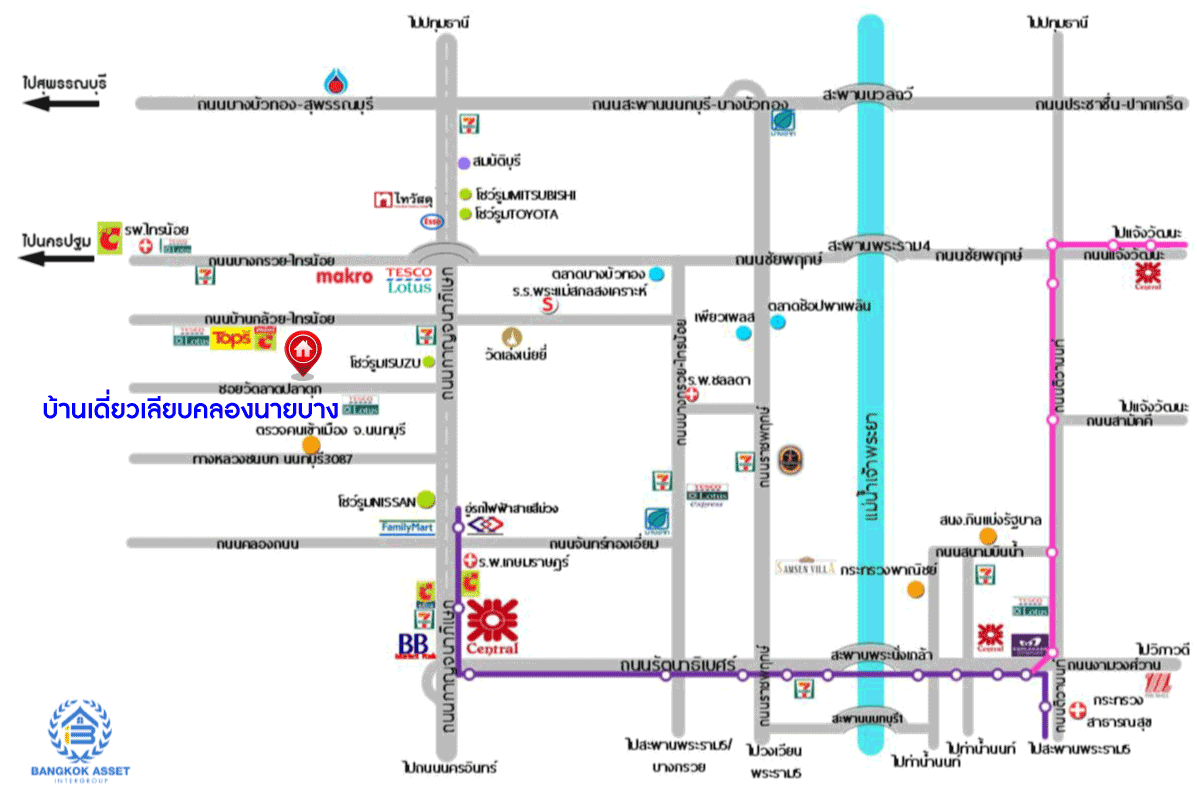 *****บ้านเดี่ยว 1 ชั้นมือสองนนทบุรี บ้านเดี่ยวเลียบคลองนายบาง วัดลาดปลาดุก เนื้อที่กว้าง 51 ตร.ว. ฟังก์ชัน 3 ห้องนอน 1 ห้องน้ำ 2 ที่จอดรถ มีเนื้อที่ข้างบ้าน บนทำเลแห่งการเดินทาง เชื่อมต่อถนนกาญจนาภิเษก, ถนนรัตนาธิเบศร์ ในราคาสุดคุ้ม!
