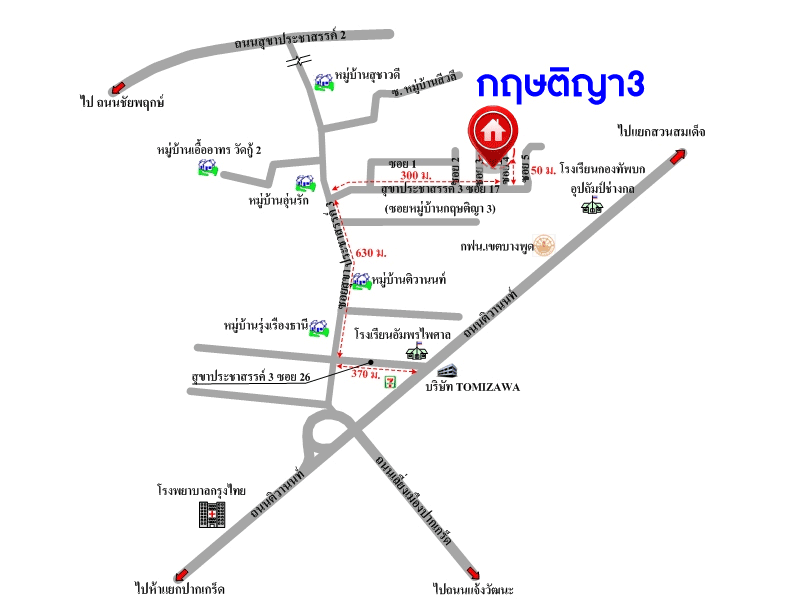 *****ทาวน์เฮ้าส์มือสอง โครงการ กฤษติญา3 ติวานนท์ เนื้อที่ 18 ตร.ว. ฟังก์ชัน 2 ห้องนอน 2 ห้องน้ำ 1 ที่จอดรถ โครงการบนทำเลเดินทางสะดวก เชื่อมต่อถนนติวานนท์ ถนนเลี่ยงเมืองปากเกร็ด ถนนแจ้งวัฒนะ ใกล้รถไฟฟ้าสายสีชมพู "สถานีห้าแยกปากเกร็ด"