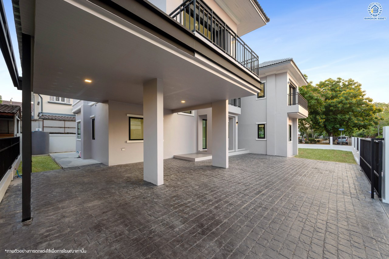 บ้านมือสองตกแต่งใหม่ โครงการ ชัยพฤกษ์ บางบัวทอง จากแบรนด์ LH หลังมุม วิวหน้าสวน เนื้อที่ดิน 129.5 ตร.ว.พื้นที่ใช้สอย 306.9 ตร.ม. ฟังก์ชัน 4 ห้องนอน 4 ห้องน้ำ 1 ห้องอเนกประสงค์ จอดรถได้ 4 คัน พร้อม Facilities ครบครัน บนทำเลเดินทางสะดวก ติดถนนบางกรวย-ไทรน้อย ใกล้เซ็นทรัลเวสต์เกต และรถไฟฟ้า สายสีม่วง "สถานีบางพลู"