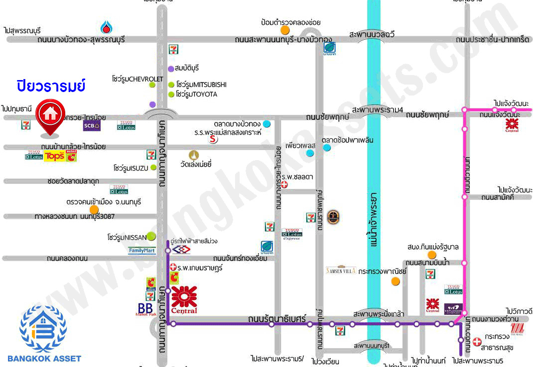 *****ทาวน์เฮ้าส์มือสอง โครงการ ปิยวรารมย์ บ้านกล้วย-ไทรน้อย หลังมุม เนื้อที่ 16 ตร.ว. ฟังก์ชัน 3 ห้องนอน 2 ห้องน้ำ 1 ที่จอดรถ บ้านรีโนเวทใหม่ทั้งหลัง สวยงาม ฟรีโอน โครงการบนทำเลเดินทางสะดวก เชื่อมต่อถนนบางกรวย-ไทรน้อย ถนนกาญจนาภิเษก ถนนชัยพฤกษ์ ใกล้รถไฟฟ้าสายสีม่วง "สถานีคลองบางไผ่"