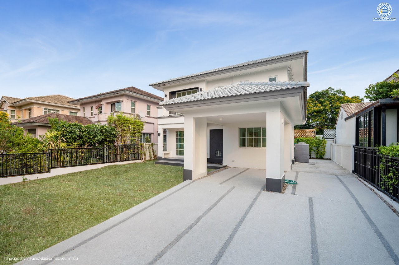 บ้านมือสองตกแต่งใหม่ โครงการ ชัยพฤกษ์ บางบัวทอง จากแบรนด์ LH  เนื้อที่ดิน 82.50 ตร.ว.พื้นที่ใช้สอย 145 ตร.ม. ฟังก์ชัน 3 ห้องนอน 3 ห้องน้ำ 1 ห้องอเนกประสงค์ จอดรถได้ 4 คัน พร้อม Facilities ครบครัน บนทำเลเดินทางสะดวก ติดถนนบางกรวย-ไทรน้อย ใกล้เซ็นทรัลเวสต์เกต และรถไฟฟ้า สายสีม่วง "สถานีบางพลู"