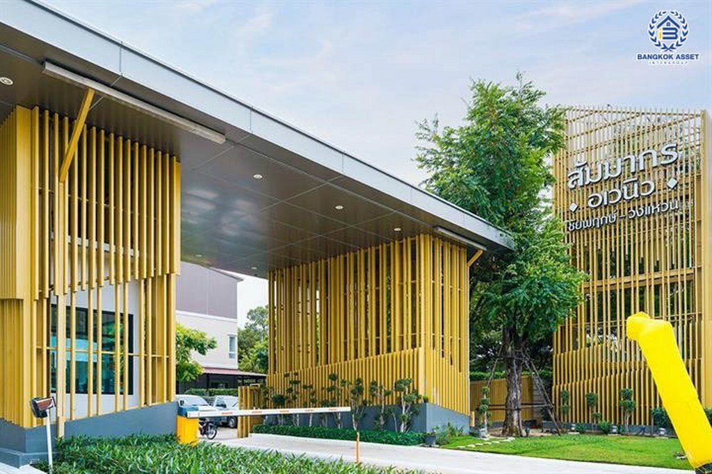 *****ทาวน์เฮ้าส์มือสอง โครงการ สัมมากร อเวนิว ชัยพฤกษ์-วงแหวน เนื้อที่ 20.50 ตร.ว. ฟังก์ชัน 3 ห้องนอน 3 ห้องน้ำ 2 ที่จอดรถ โครงการบนทำเลเดินทางสะดวก เชื่อมต่อถนนราชพฤกษ์ ถนนรัตนาธิเบศร์ ถนนกาญจนาภิเษก(วงแหวนตะวันตก)