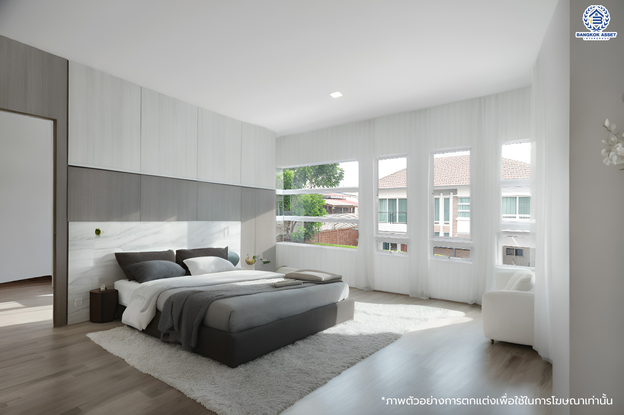 บ้านมือสองตกแต่งใหม่ ดีไซน์สุดหรู โครงการ บางกอก บูเลอวาร์ด ราชพฤกษ์-พระราม5-2 หลังมุม เนื้อที่ 56.8 ตร.ว. บนสังคมคุณภาพ SC Asset* รองรับครอบครัวใหญ่ด้วยฟังก์ชันจัดเต็ม 3 ห้องนอน 4 ห้องน้ำ (ห้องนอนชั้นบนทุกห้องมีห้องน้ำในตัว) 1 ห้องอเนกประสงค์ 2 ที่จอดรถ บนทำเลติดถนนราชพฤกษ์ ใกล้วงเวียนพระรามห้า รถไฟฟ้าสายสีม่วง "สถานีบางรักใหญ่" และ "สถานีบางพลู"