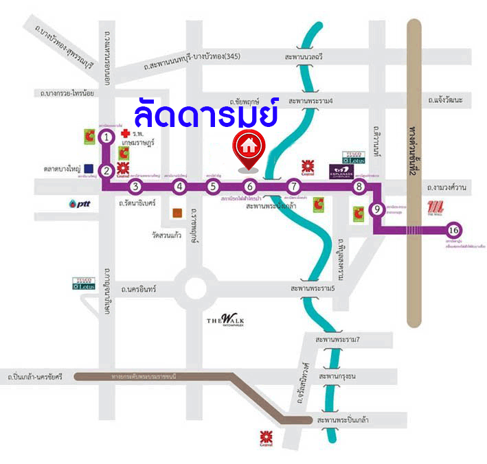 *****บ้านเดี่ยวมือสองติดรถไฟฟ้า! โครงการ ลัดดารมย์ รัตนาธิเบศร์ หลังริม เนื้อที่ 117 ตร.ว. ฟังก์ชัน 3 ห้องนอน 3 ห้องน้ำ 2 ที่จอดรถ บ้านสวย พร้อมเฟอร์ฯ บิ้วท์อินทั้งหลัง ทำเลเดินทางสะดวก เชื่อมต่อถนนงามวงศ์วาน ถนนชัยพฤกษ์ ถนนราชพฤกษ์ ใกล้รถไฟฟ้าสายสีม่วง "สถานีไทรม้า"