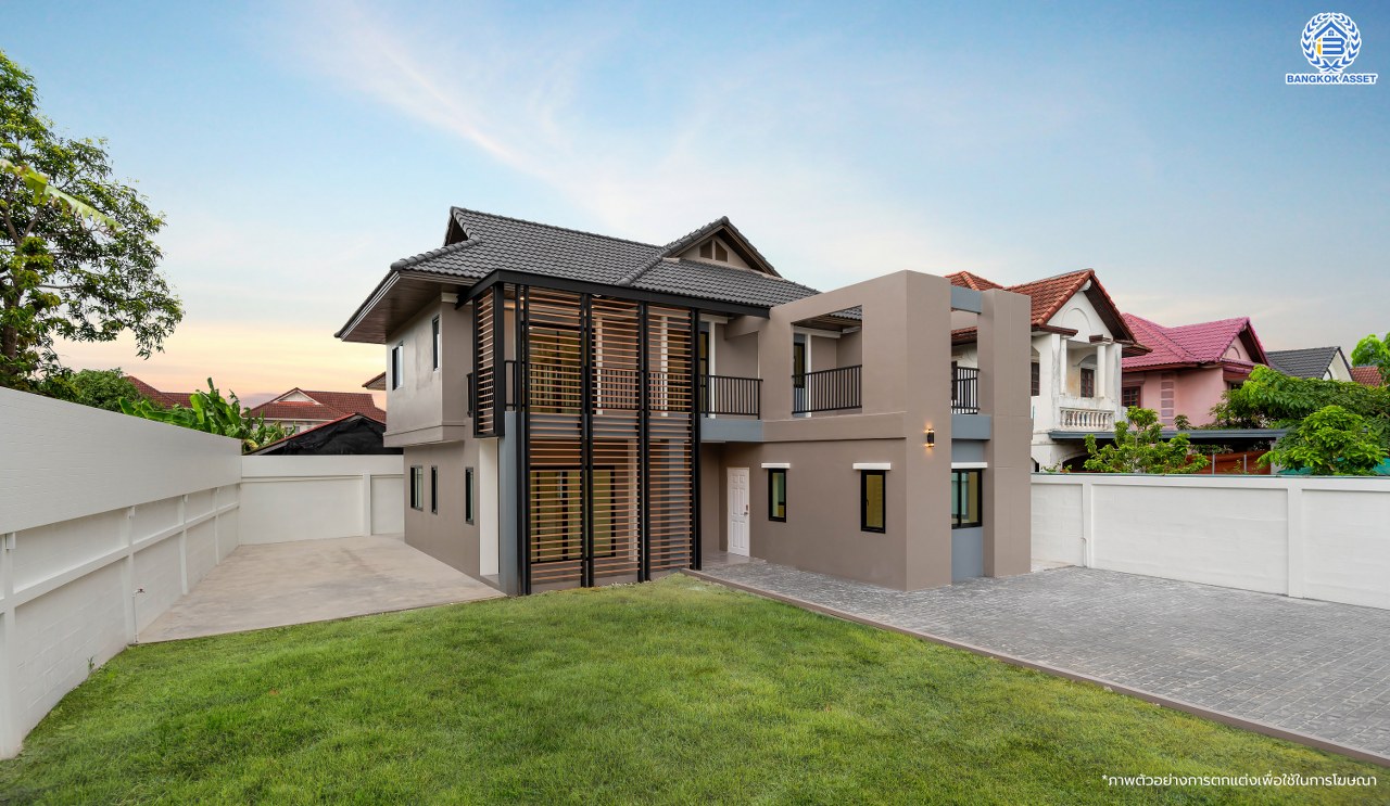 บ้านมือสองตกแต่งใหม่ โครงการ มณียา3 รัตนาธิเบศร์-ท่าอิฐ แบรนด์ Property Perfect บ้านหลังริม หลังใหญ่ เนื้อที่ 95.2 ตร.ว. พื้นที่ใช้สอยกว้างถึง 351.53 ตร.ม. ฟังก์ชัน 4 ห้องนอน 2 ห้องน้ำ 4 ที่จอดรถ บนทำเลเชื่อมต่อถนนรัตนาธิเบศร์ และถนนราชพฤกษ์ ใจกลาง 2 เซ็นทรัลฯ ใกล้ MRT "สถานีบางรักน้อยท่าอิฐ" และทางด่วน "งามวงศ์วาน"