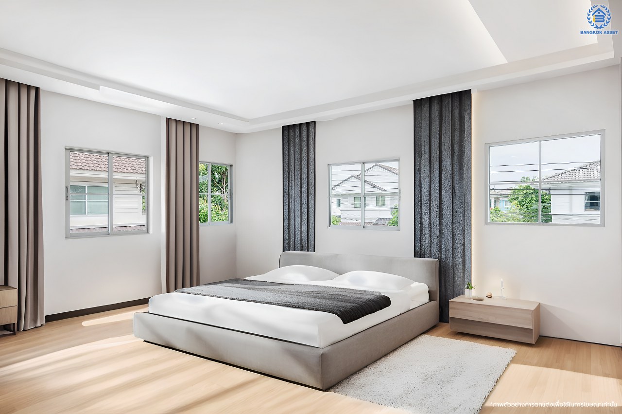 บ้านมือสองตกแต่งใหม่ โครงการ ชัยพฤกษ์ บางใหญ่ บ้านเดี่ยวแบรนด์คุณภาพ L&H สภาพแวดล้อมดี พร้อม Facilities ครบครัน บนเนื้อที่ 61.00 ตร.ว. พื้นที่ใช้สอย 177.47 ตร.ม. ฟังก์ชัน 3 ห้องนอน 3 ห้องน้ำ จอดรถได้ 2 คัน บนทำเลเดินทางสะดวก ใกล้รถไฟฟ้าสายสีม่วง "สถานีคลองบางไผ่" และเพียง 5 นาทีถึงเซ็นทรัล เวสต์เกต...