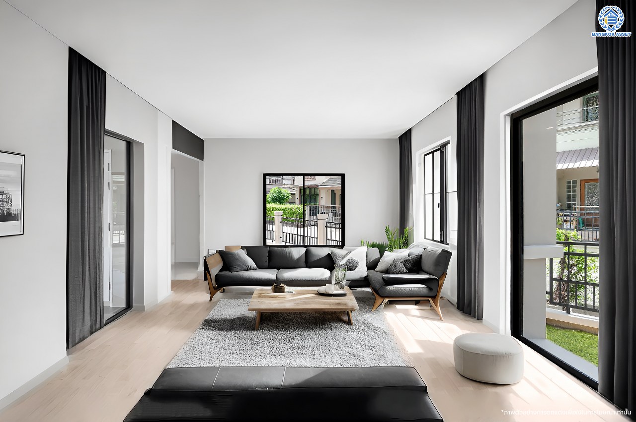 บ้านมือสองตกแต่งใหม่ โครงการ กฤษณา พระราม5-กาญจนาภิเษก หลังมุม เนื้อที่ 70 ตร.ว. พื้นที่ใช้อสอย 222.53 ตร.ม. ฟังก์ชัน 3 ห้องนอน 3 ห้องน้ำ 2 ที่จอดรถ พร้อมเข้าอยู่ ทำเลดีโครงการติดถนนใหญ่ "กาญจนาภิเษก" เชื่อมต่อได้หลายเส้นทางทั้ง ถนนบางบัวทอง ถนนนครอินทร์ ใกล้ห้างสรรพสินค้าเซ็นทรัลเวสต์เกต และจุดขึ้นทางด่วน "ศรีรัช"