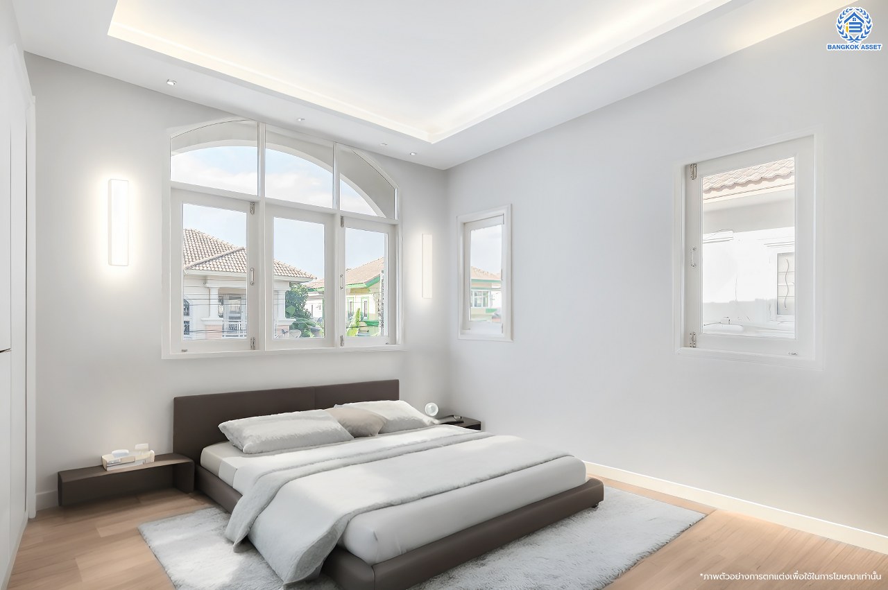 บ้านมือสองตกแต่งใหม่ โครงการ ภัสสร8 บางใหญ่ ดีไซน์สวย เนื้อที่ 50.7 ตร.ว. พื้นที่ใช้สอย 243.41 ตร.ม. ฟังก์ชัน 3 ห้องนอน 3 ห้องน้ำ จอดรถได้ 1 คัน แต่งครบพร้อมอยู่ บนทำเลศักยภาพ โครงการติดถนนใหญ่ เข้า-ออกสะดวก ใกล้เซ็นทรัลเวสต์เกต ใกล้รถไฟฟ้าสายสีม่วง "สถานีตลาดบางใหญ่" และจุดขึ้นทางด่วน "ศรีรัช"