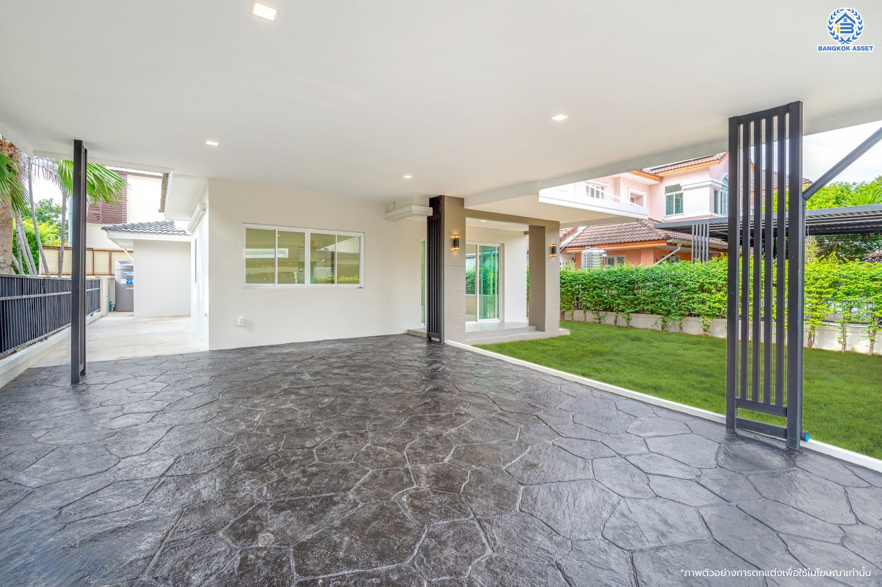 บ้านมือสองตกแต่งใหม่ แบรนด์ L&H โครงการ ชัยพฤกษ์ บางบัวทอง เนื้อที่ 74.70 ตร.ว. พื้นที่ใช้สอย 249.93 ตร.ม. ฟังก์ชัน 3 ห้องนอน 3 ห้องน้ำ จอดรถได้ 2 คัน มาพร้อม Facilities ภายในโครงการครบครัน บนทำเลเดินทางสะดวก ติดถนนบางกรวย-ไทรน้อย ใกล้เซ็นทรัลเวสต์เกต และรถไฟฟ้าสายสีม่วง "สถานีบางพลู"