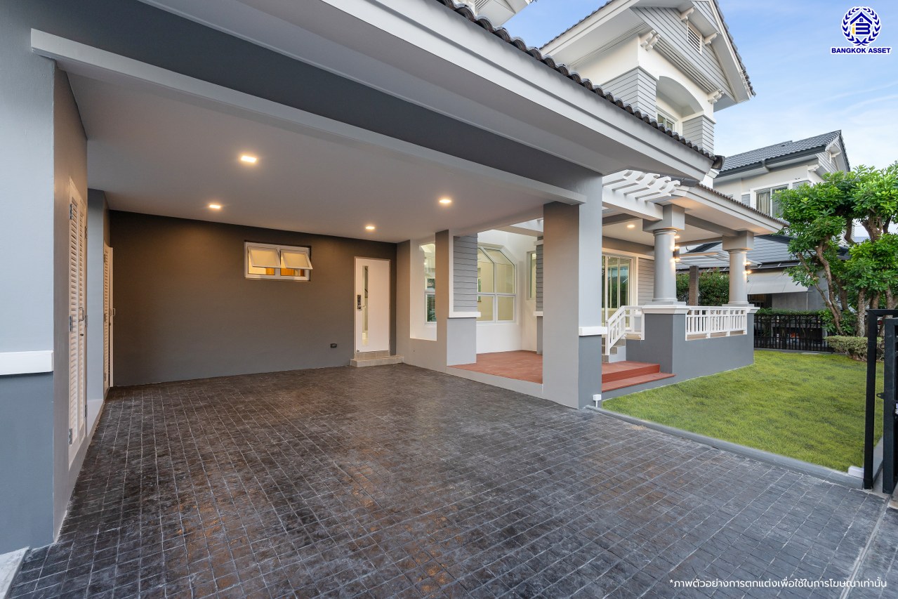 บ้านมือสองตกแต่งใหม่ โครงการ นันทวัน พระราม5 หลังใหญ่กว่า 97 ตร.ว. ฟังก์ชันจัดเต็ม 4 ห้องนอน 3 ห้องน้ำ 1 ห้องแม่บ้าน จอดรถได้ 2 คัน ตอบโจทย์ทุกความต้องการของผู้อยู่อาศัย หน้าโครงการติดถนนใหญ่ ใกล้ทางด่วน "กาญจนาภิเษก" และรถไฟฟ้าสายสีม่วง "สถานีบางรักใหญ่"...