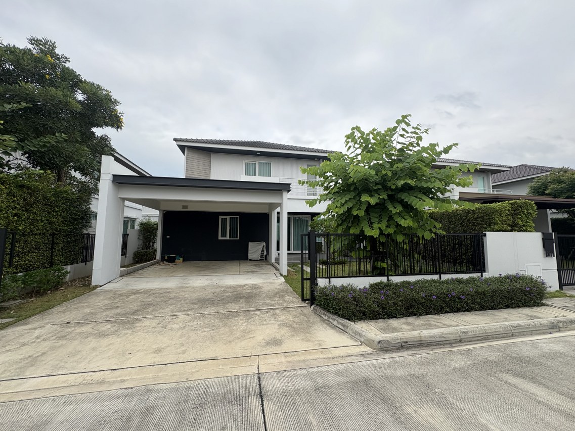 *****บ้านเดี่ยวมือสองนนทบุรี โครงการ ชัยพฤกษ์ เวสต์เกต คุณภาพระดับ L&H เนื้อที่กว้าง 54.00 ตร.ว. พื้นที่ใช้สอย 140 ตร.ม. ฟังก์ชัน 3 ห้องนอน 3 ห้องน้ำ บ้านใหม่สภาพดี หน้าบ้านไม่ชนใคร เป็นส่วนตัว บนทำเลแห่งการเดินทาง เชื่อมต่อถนนแก้วอินทร์, ถนนกาญจนาภิเษก ใกล้รถไฟฟ้าสายสีม่วง "สถานีตลาดบางใหญ่"