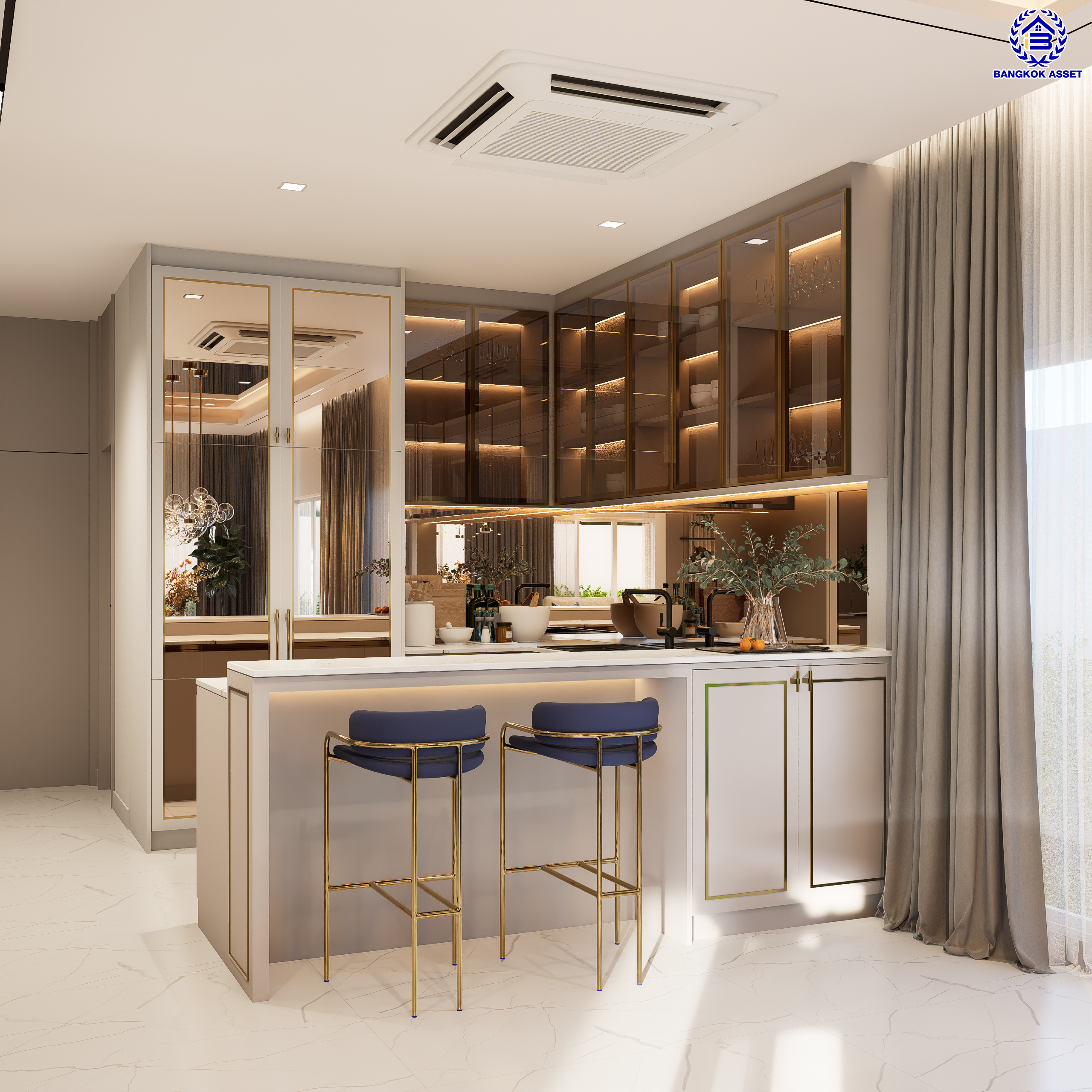 บ้านมือสองตกแต่งใหม่ โครงการ บางกอก บูเลอวาร์ด สาทร-ปิ่นเกล้า จาก SC ASSET เนื้อที่ 72.7 ตร.ว. บนพื้นที่ใช้สอยกว่า 330.08 ตร.ม. ฟังก์ชัน 4 ห้องนอน 4 ห้องน้ำ จอดรถได้ 3 คัน บนทำเลใจกลางราชพฤกษ์ ใกล้ห้างเซ็นทรัล เวสต์วิลล์, ทางพิเศษประจิมรัถยา พร้อมเชื่อมสู่สาทร-ปิ่นเกล้า ได้อย่างรวดเร็ว