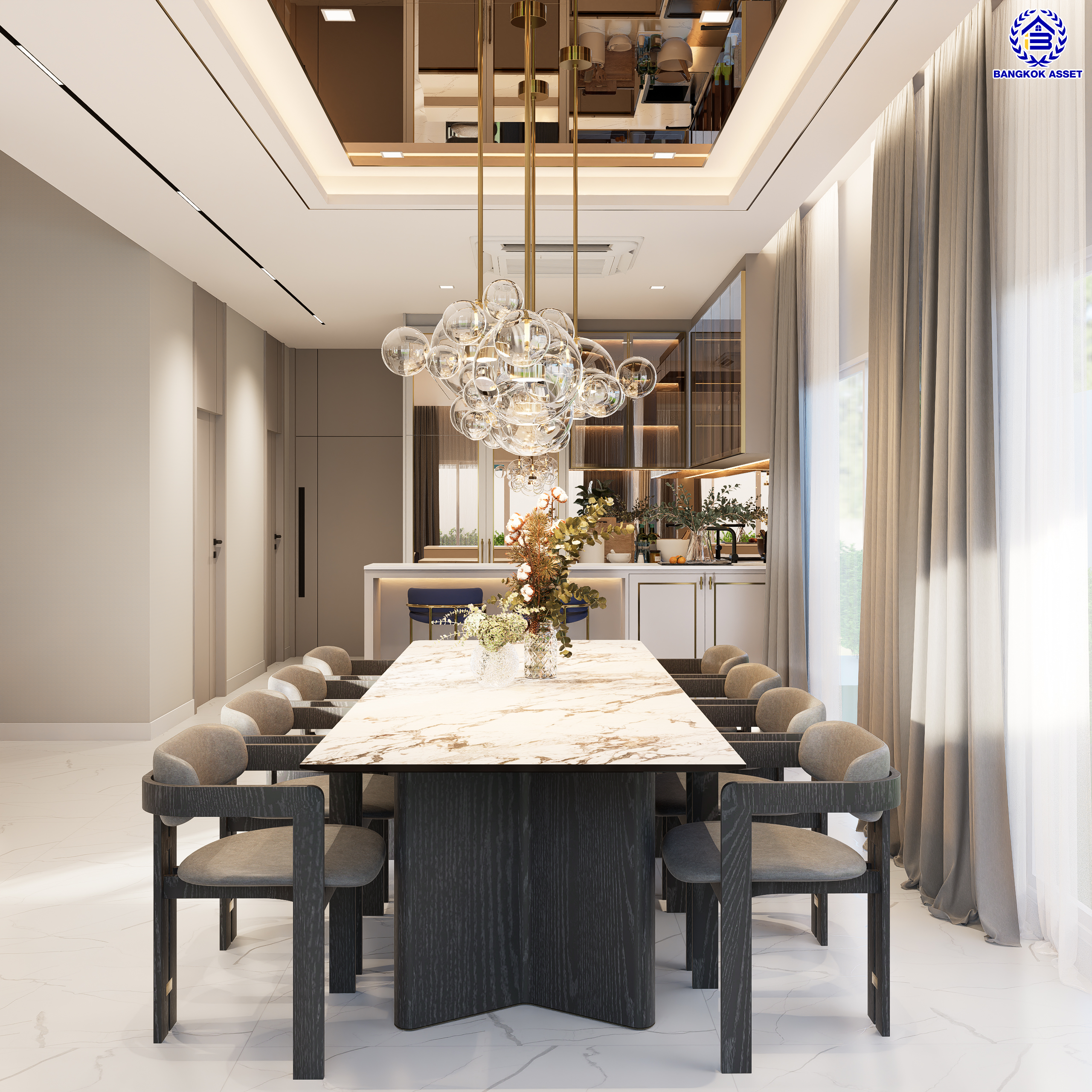 บ้านมือสองตกแต่งใหม่ โครงการ บางกอก บูเลอวาร์ด สาทร-ปิ่นเกล้า จาก SC ASSET เนื้อที่ 72.7 ตร.ว. บนพื้นที่ใช้สอยกว่า 330.08 ตร.ม. ฟังก์ชัน 4 ห้องนอน 4 ห้องน้ำ จอดรถได้ 3 คัน บนทำเลใจกลางราชพฤกษ์ ใกล้ห้างเซ็นทรัล เวสต์วิลล์, ทางพิเศษประจิมรัถยา พร้อมเชื่อมสู่สาทร-ปิ่นเกล้า ได้อย่างรวดเร็ว