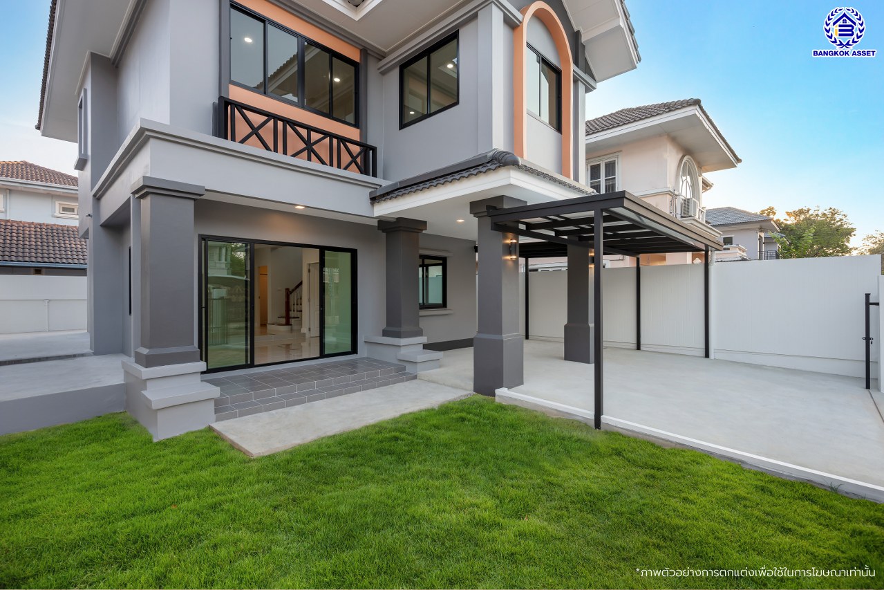 บ้านมือสองตกแต่งใหม่ โครงการ ชัยพฤกษ์ บางบัวทอง เนื้อที่ 55.5 ตร.ว. พื้นที่ใช้สอย 229.62 ตร.ม. ฟังก์ชัน 4 ห้องนอน 2 ห้องน้ำ จอดรถได้ 2 คัน พร้อม Facilities โครงการครบครัน ทำเลติดถนนบางกรวย-ไทรน้อย เชื่อมต่อถนนกาญจนาภิเษก ใกล้เซ็นทรัลเวสต์เกต และรถไฟฟ้าสายสีม่วง "สถานีบางพลู"