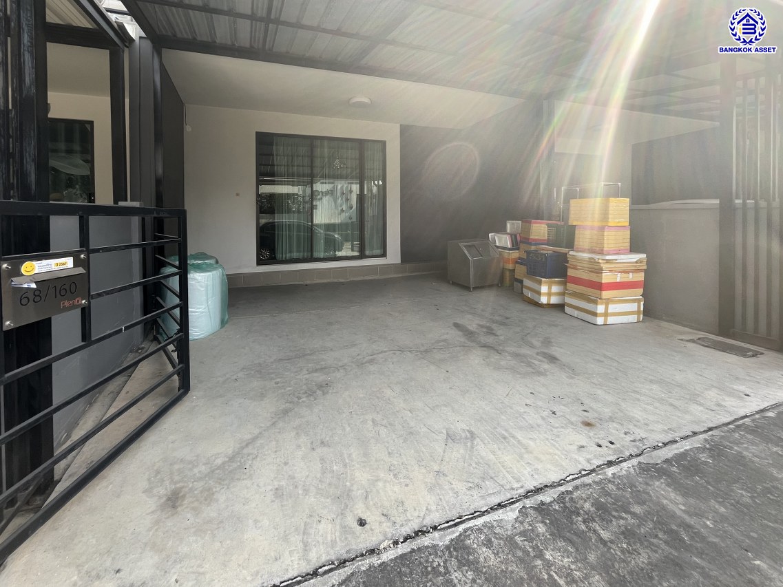 *****ทาวน์เฮ้าส์มือสองนนทบุรี โครงการ พลีโน่ ชัยพฤกษ์-แจ้งวัฒนะ เนื้อที่ 17.50 ตร.ว. พื้นที่ใช้สอย 106.86 ตร.ม. ฟังก์ชัน 3 ห้องนอน 2 ห้องน้ำ 2 ที่จอดรถ บนทำเลดี เชื่อมต่อถนน 345, ถนนราชพฤกษ์ ใกล้จุดขึ้นทางด่วน "ศรีสมาน" และใกล้รถไฟฟ้าสายสีชมพู สถานีแยกปากเกร็ด