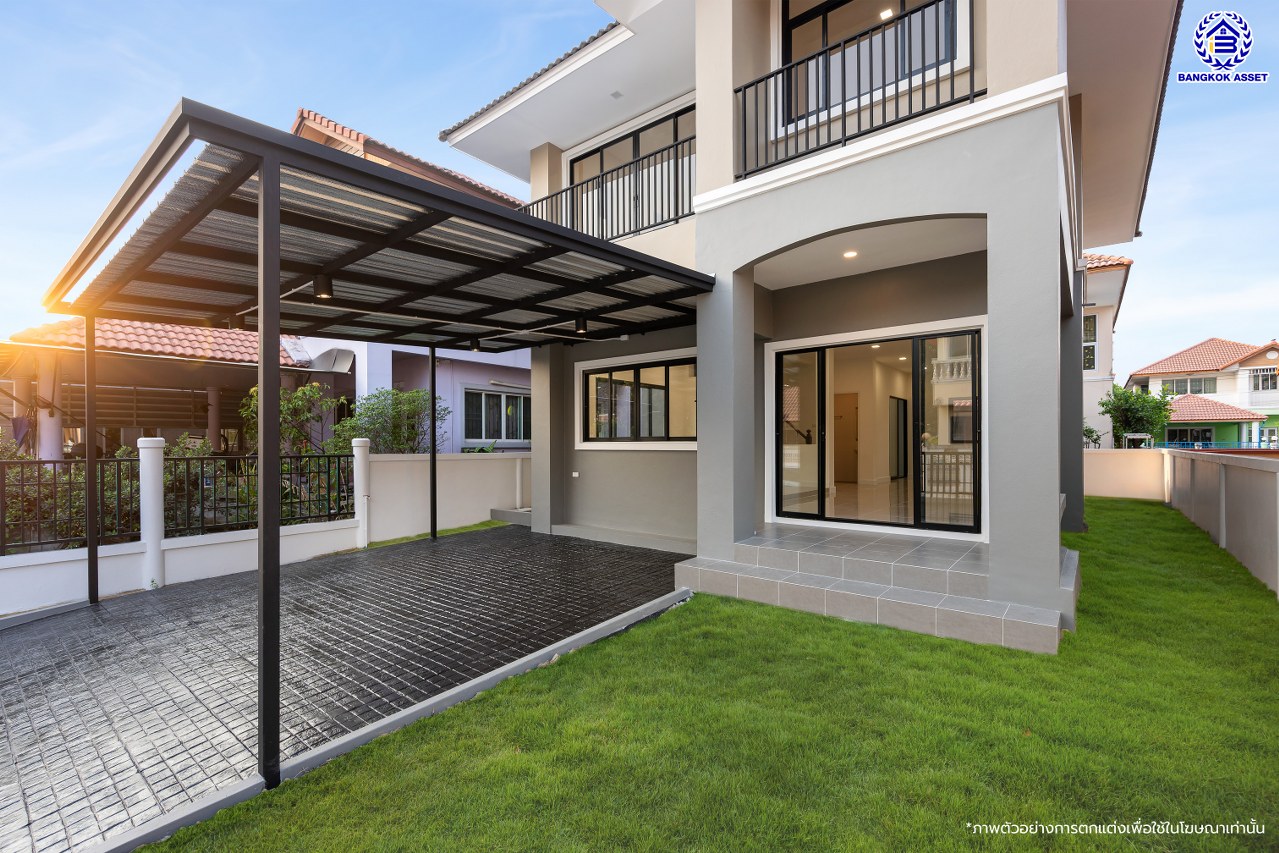 บ้านเดี่ยวมือสองตกแต่งใหม่ โครงการ The Greeny  บางบอน เนื้อที่ดิน 50 ตร.ว. พื้นที่ใช้สอย 293.96 ตร.ม. ฟังก์ชัน 3 ห้องนอน 2 ห้องน้ำ จอดรถได้ 2 คัน บนทำเลเดินทางสะดวก ใกล้ The Mall บางแค รถไฟฟ้าสายสีน้ำเงิน "สถานีหลักสอง"และ จุดขึ้นทางด่วน "พระราม2"