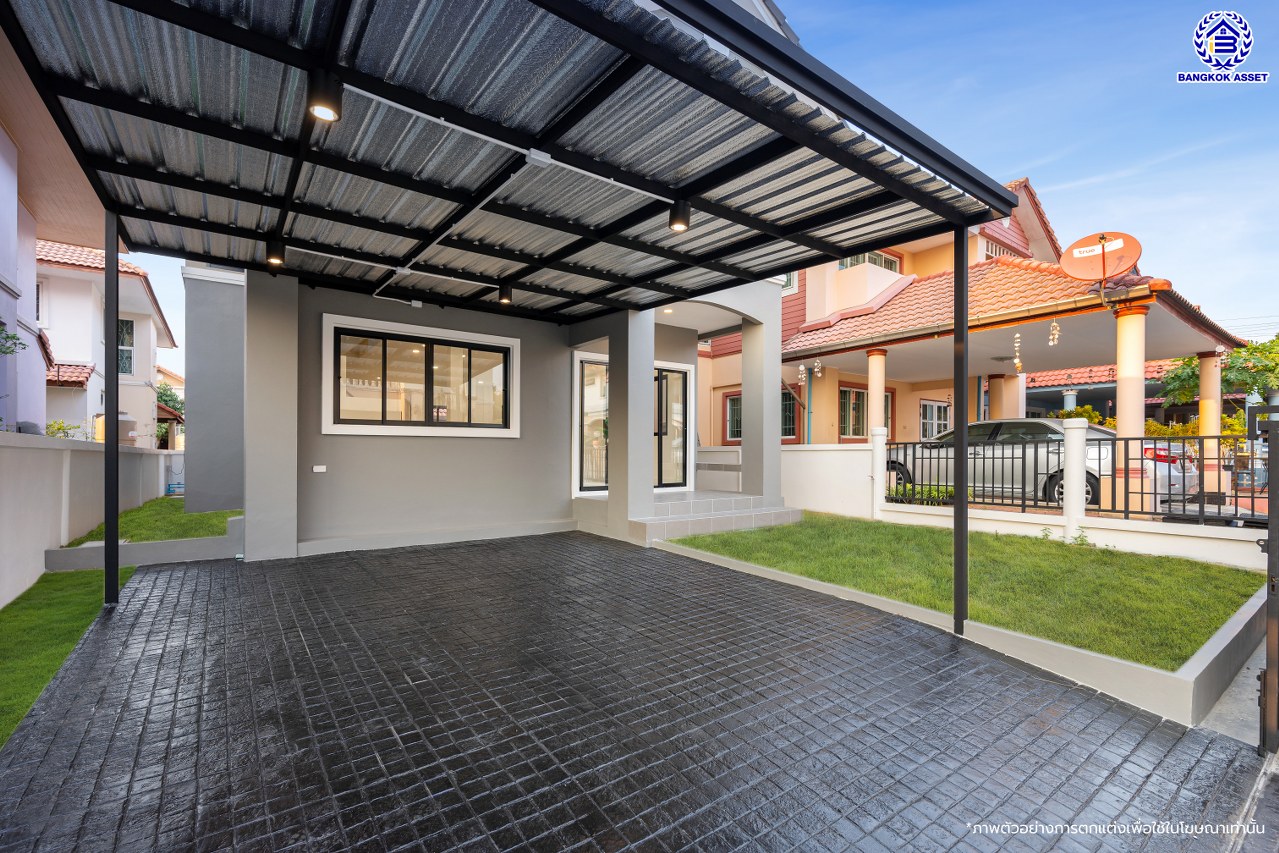 บ้านเดี่ยวมือสองตกแต่งใหม่ โครงการ The Greeny  บางบอน เนื้อที่ดิน 50 ตร.ว. พื้นที่ใช้สอย 293.96 ตร.ม. ฟังก์ชัน 3 ห้องนอน 2 ห้องน้ำ จอดรถได้ 2 คัน บนทำเลเดินทางสะดวก ใกล้ The Mall บางแค รถไฟฟ้าสายสีน้ำเงิน "สถานีหลักสอง"และ จุดขึ้นทางด่วน "พระราม2"