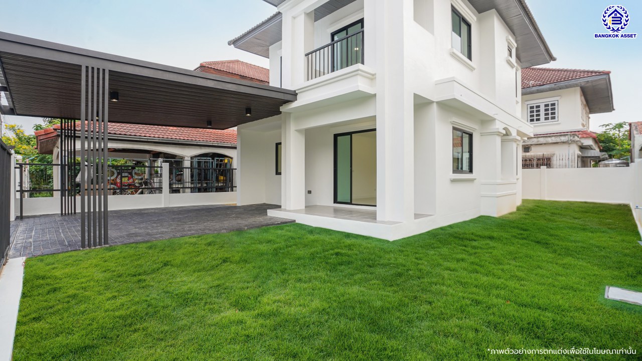 บ้านมือสองตกแต่งใหม่ โครงการ มณียา มาสเตอร์พีช รัตนาธิเบศร์ แบรนด์ Property Perfect เนื้อที่ 54.00 ตร.ว. พื้นที่ใช้สอย 153.56 ตร.ม. ฟังก์ชัน 4 ห้องนอน 2 ห้องน้ำ 2 ที่จอดรถ บนทำเลที่ดีที่สุด เชื่อมต่อ ถนนรัตนาธิเบศร์ และ ถนนราชพฤกษ์ ใกล้รถไฟฟ้าสายสีม่วง "สถานีบางรักน้อยท่าอิฐ" และ "สถานีไทรม้า" ใกล้ทั้งเซ็นทรัลรัตนาธิเบศร์, เซ็นทรัลเวสต์เกต