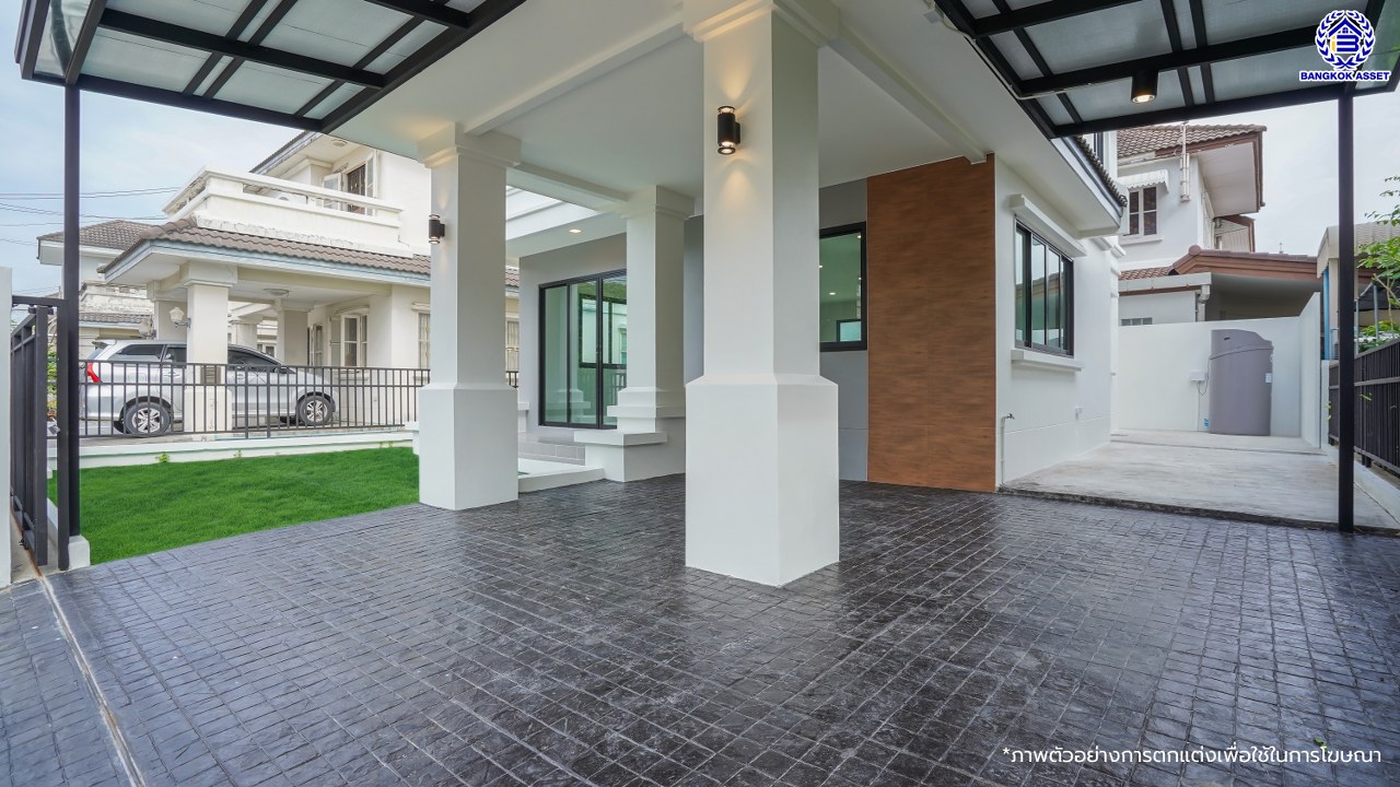 บ้านมือสองตกแต่งใหม่ จาก Land and Houses ชัยพฤกษ์ ทวีวัฒนา เนื้อที่ 51 ตร.ว. พื้นที่ใช้สอย 228.11 ตร.ม. ตอบโจทย์ทุกการอยู่อาศัย ด้วยฟังก์ชัน 3 ห้องนอน 2 ห้องน้ำ 2 ที่จอดรถ บนทำเลศักยภาพ ติดถนนทวีวัฒนา เชื่อมต่อทางคู่ขนานลอยฟ้าบรมราชชนนี ใกล้ ม.มหิดล และเซ็นทรัลศาลายา