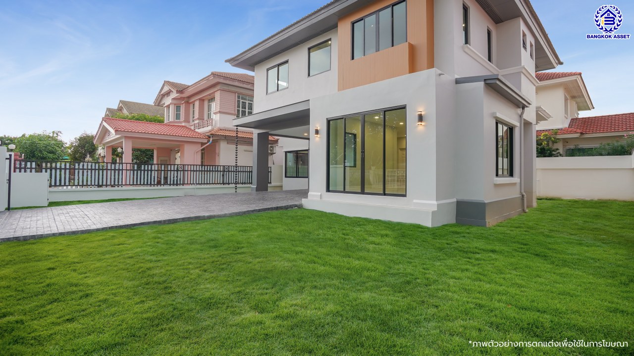 บ้านมือสองตกแต่งใหม่ โครงการ ชัยพฤกษ์ บางบัวทอง เนื้อที่ 82.4 ตร.ว. พื้นที่ใช้สอย 254.31 ตร.ม. ฟังก์ชัน 3 ห้องนอน 3 ห้องน้ำ จอดรถได้ 2 คัน พร้อม Facilities โครงการครบครัน ทำเลติดถนนบางกรวย-ไทรน้อย เชื่อมต่อถนนกาญจนาภิเษก ใกล้เซ็นทรัลเวสต์เกต และรถไฟฟ้าสายสีม่วง "สถานีบางพลู"