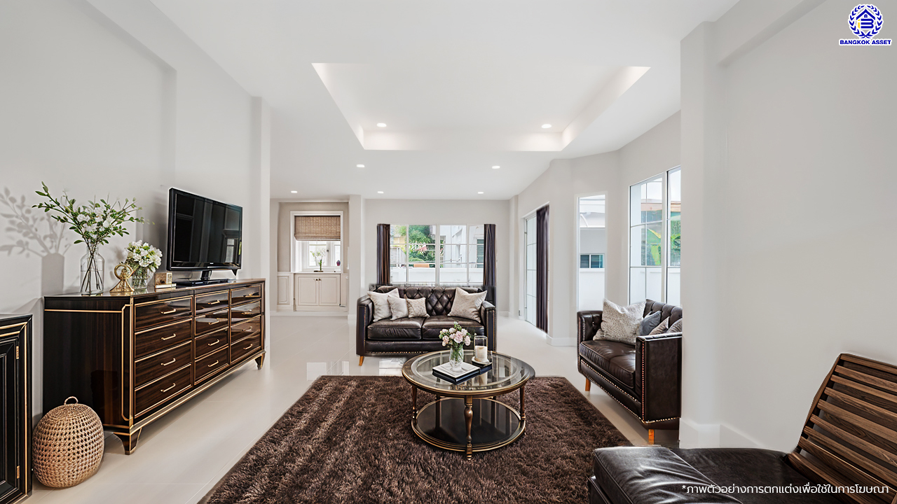 บ้านมือสองตกแต่งใหม่ โครงการ ชัยพฤกษ์ บางบัวทอง เนื้อที่ 78.4 ตร.ว. พื้นที่ใช้สอย 296.86 ตร.ม. ฟังก์ชัน 3 ห้องนอน 3 ห้องน้ำ จอดรถได้ 2 คัน พร้อม Facilities โครงการครบครัน ทำเลติดถนนบางกรวย-ไทรน้อย เชื่อมต่อถนนกาญจนาภิเษก ใกล้เซ็นทรัลเวสต์เกต และรถไฟฟ้าสายสีม่วง "สถานีบางพลู"