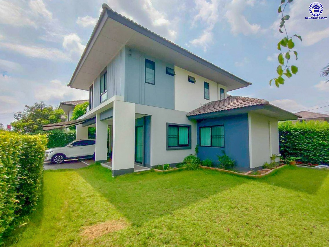 บ้านเดี่ยวมือสองย่านนนทบุรี โครงการ คณาสิริ ศาลายา-ปิ่นเกล้า เนื้อที่ 71.70 ตร.ว. พื้นที่ใช้สอย 180 ตร.ม. ฟังก์ชัน 4 ห้องนอน 3 ห้องน้ำ 2 ที่จอดรถ แถมฟรี เครื่องปรับอากาศ และ เครื่องทำน้ำอุ่น โครงการบนทำเลดี เชื่อมต่อถนนสำเร็จพัฒนา ถนนกาญจนาภิเษก ซอยกันตนา และใกล้จุดขึ้นทางด่วน "ศรีรัช"