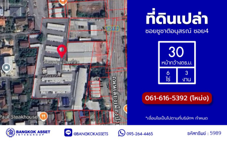 ที่ดินเปล่านนทบุรี โครงการ ซอยชูชาติอนุสรณ์ ซอย4 เนื้อที่กว้างถึง 6 ไร่ 3 งาน 6 ตร.ว. บนทำเลเดินทางสะดวก เชื่อมต่อถนนแจ้งวัฒนะ ถนนเลี่ยงเมืองปากเกร็ด ถนนสามัคคี ใกล้รถไฟฟ้าสายสีชมพู "สถานีกรมชลประทาน" และจุดขึ้นทางด่วน "แจ้งวัฒนะ"