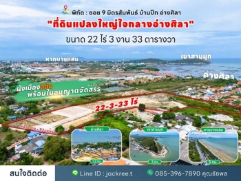 ขายที่ดิน ชลบุรี ซอย 9 มิตรสัมพันธ์ บ้านปึก อ่างศิลา เหมาะแก่การลงทุน จัดสรร หรือทำหมู่บ้าน โทร 085-3967890
