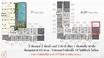 CM04372 ขายดาวน์ คอนโด ศุภาลัย พรีเมียร์ ตากสิน-วงเวียนใหญ่ Supalai Premier Taksin-Wongwianyai ถ.สมเด็จพระเจ้าตากสิน