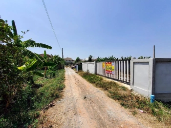 ขายด่วนที่ดินคลองโต๊ะใหม่ 100 ตรว ล้อมรั้วและทำกำแพงไว้แล้ว อ.บางบัวทอง จ.นนทบุรี