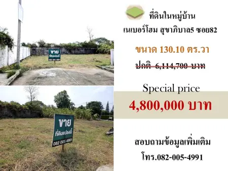 ขายที่ดินในหมู่บ้านเนเบอร์โฮม สุขาภิบาล 5