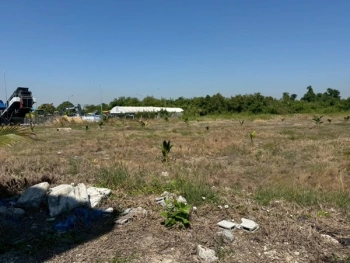 ขายที่ดิน บางนา กม.25 (พื้นที่สีแดง) เนื้อที่ 4 ไร่ 3 ตรว. ติดถนนบางนา-ตราด ฝั่งขาออก โทร 090-6360022