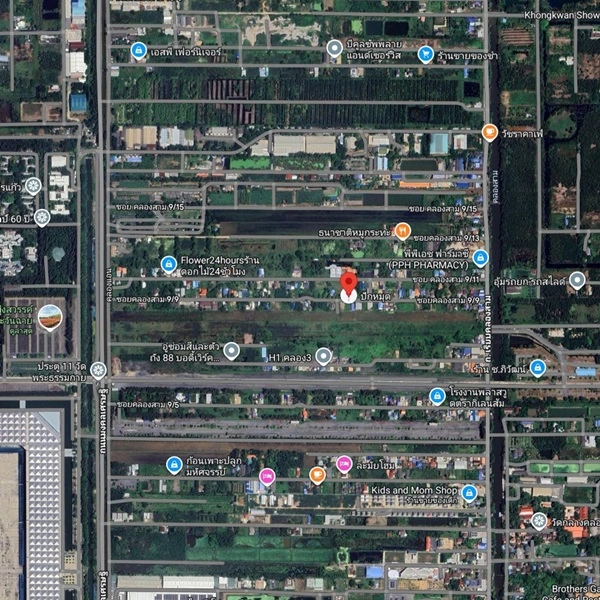 ขายที่ดินซอยคลองสาม 9/9 พื้นที่ 104 ตร.ว. สี่เหลี่ยมผืนผ้าสวย บรรยากาศ เงียบสงบ เป็นส่วนตัว โทร 0925519322