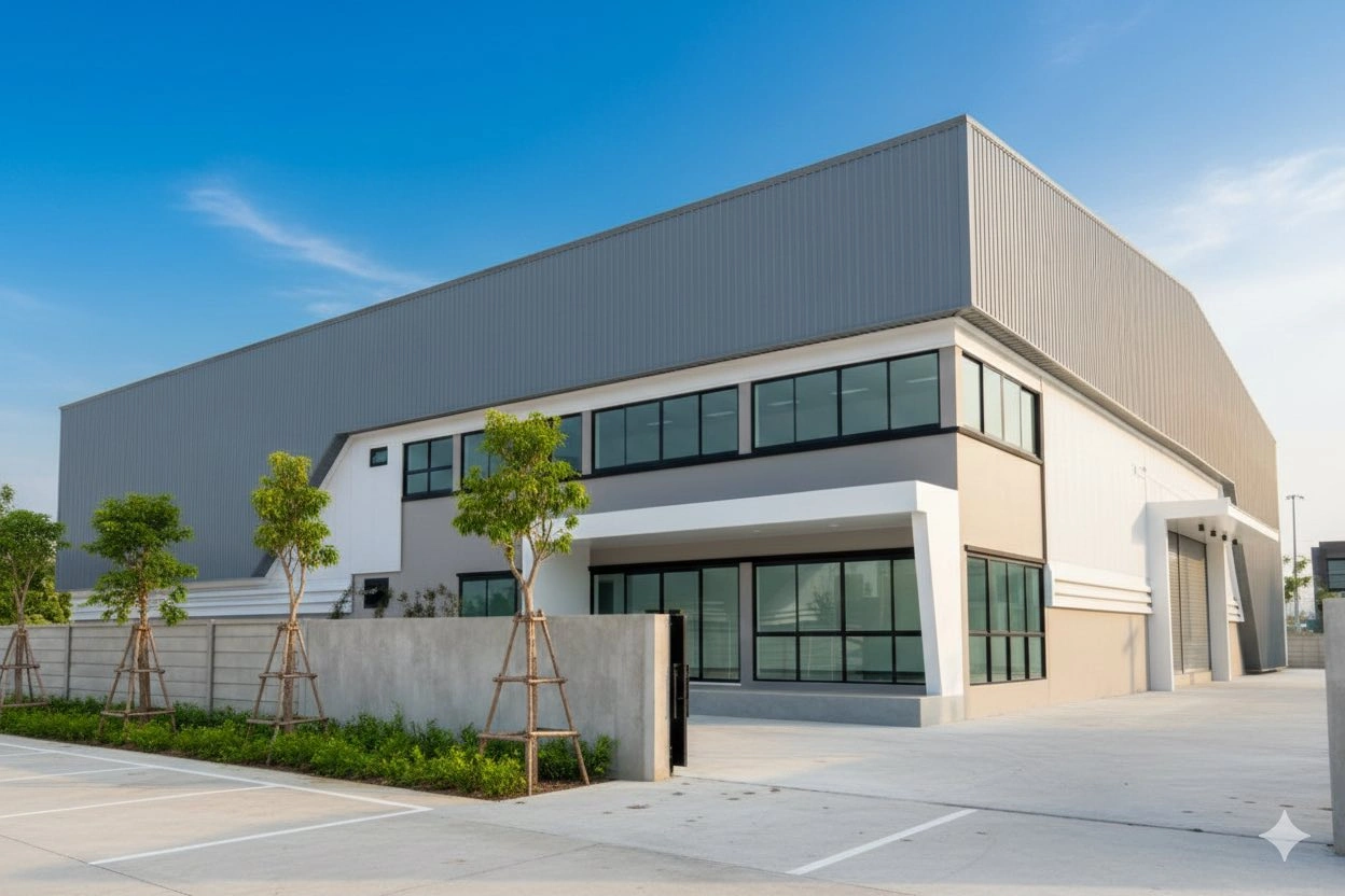 ขายที่ดินพร้อมสร้างโรงงาน คลังสินค้า