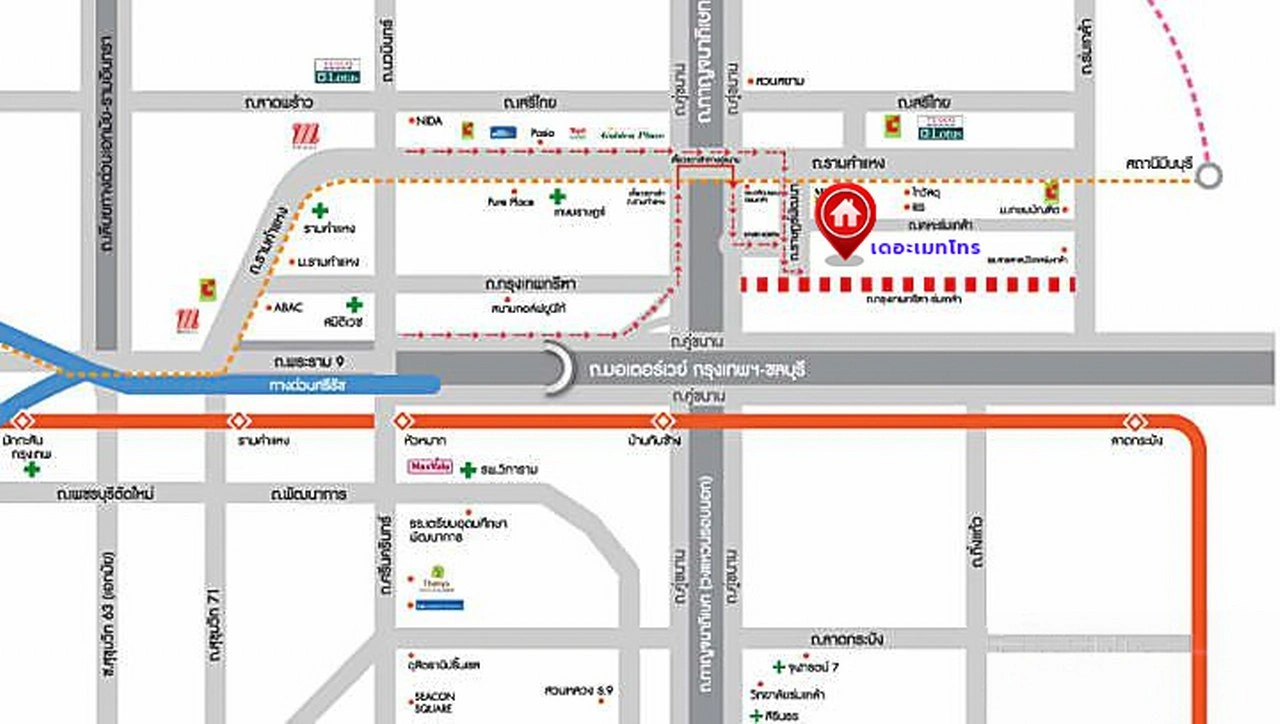 ทาวน์เฮ้าส์มือสอง 3 ชั้น โครงการ เดอะเมทโทร รามคำแหง-วงแหวน เนื้อที่ 18.8 ตร.ว. พื้นที่ใช้สอย 120 ตร.ม. ฟังก์ชัน 3 ห้องนอน 3 ห้องน้ำ จอดรถได้ 2 คัน ตั้งบนทำเลดี เชื่อมต่อหลายเส้นทาง ใกล้รถไฟฟ้าสายสีส้ม "สถานีน้อมเกล้า" ทางด่วน "ทางหลวงพิเศษหมายเลข 9"