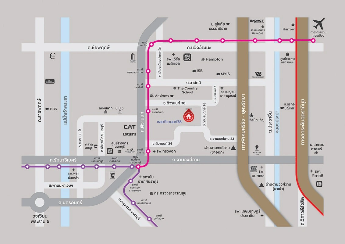 บ้านมือสอง ซอยติวานนท์ 18 แยก 3/8 เนื้อที่ 125 ตร.ว. พื้นที่ใช้สอย 233 ตร.ม. ฟังก์ชัน 3 ห้องนอน 4 ห้องน้ำ 1 ห้องแม่บ้าน จอดรถได้ 4 คัน บ้านสวย พร้อมเข้าอยู่ แถมฟรี เครื่องปรับอากาศ และเครื่องทำน้ำอุ่น เชื่อมต่อหลายเส้นทาง ใกล้ทางด่วน "ศรีรัช" และรถไฟฟ้าสายสีม่วง "สถานีกระทรวงสาธารณสุข"