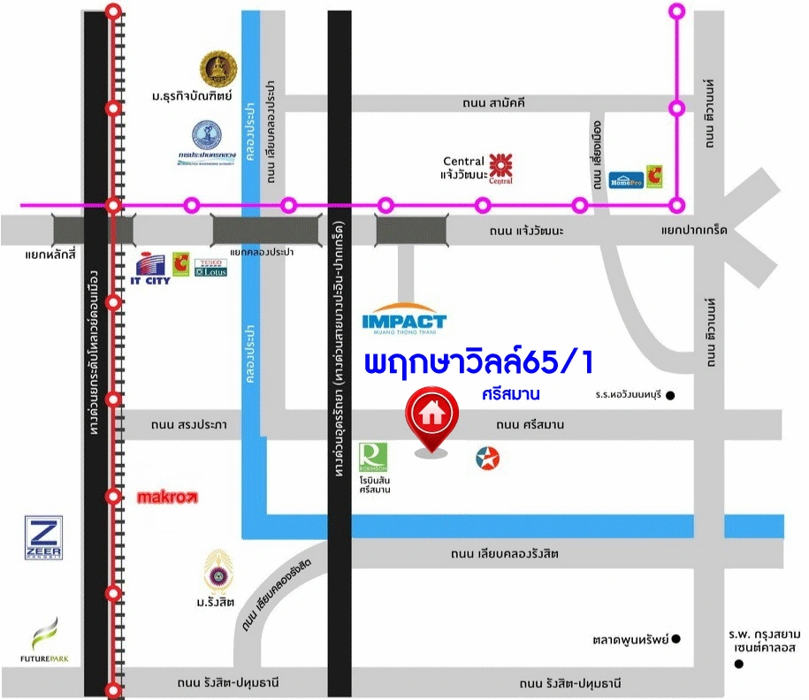 บ้านมือสอง โครงการ พฤกษาวิลล์65/1 ศรีสมาน เนื้อที่ 17.5 ตร.ว. พื้นที่ใช้สอย 110 ตร.ม. ฟังก์ชัน 3 ห้องนอน 2 ห้องน้ำ 1 ที่จอดรถ บ้านสภาพภายในดี บนทำเลเดินทางสะดวก เชื่อมต่อถนนศรีสมาน, ถนนติวานนท์ ใกล้รถไฟฟ้าสายสีชมพู "สถานีเมืองทองธานี" และทางด่วน "อุดรรัถยา"