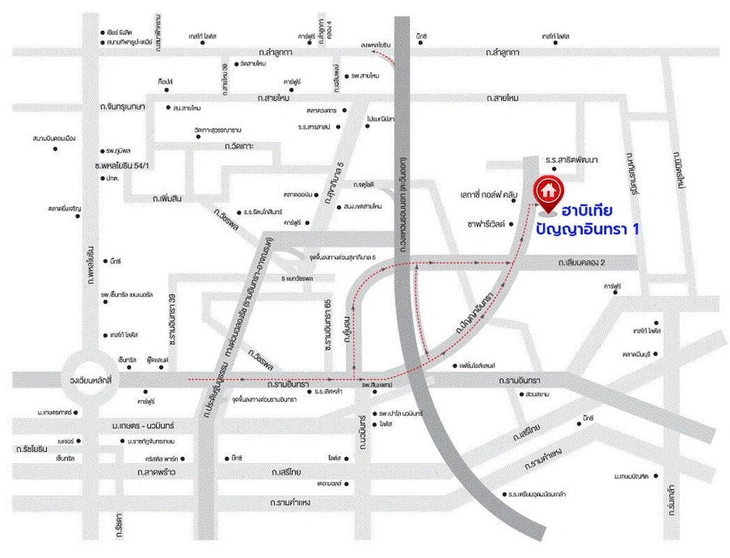 บ้านมือสอง โครงการ ฮาบิเทีย ปัญญาอินทรา1 หลังมุม เนื้อที่ 106.6 ตร.ว. พื้นที่ใช้สอย 187 ตร.ม. ฟังก์ชัน 3 ห้องนอน 3 ห้องน้ำ 2 ที่จอดรถ พร้อมเข้าอยู่ได้ทันที บนทำเลเข้า-ออกในเมืองได้ง่าย เชื่อมต่อถนนปัญญาอินทรา, ถนนหทัยราษฏร์ ใกล้แฟชั่นไอซ์แลนด์ และทางหลวงหมายเลข9