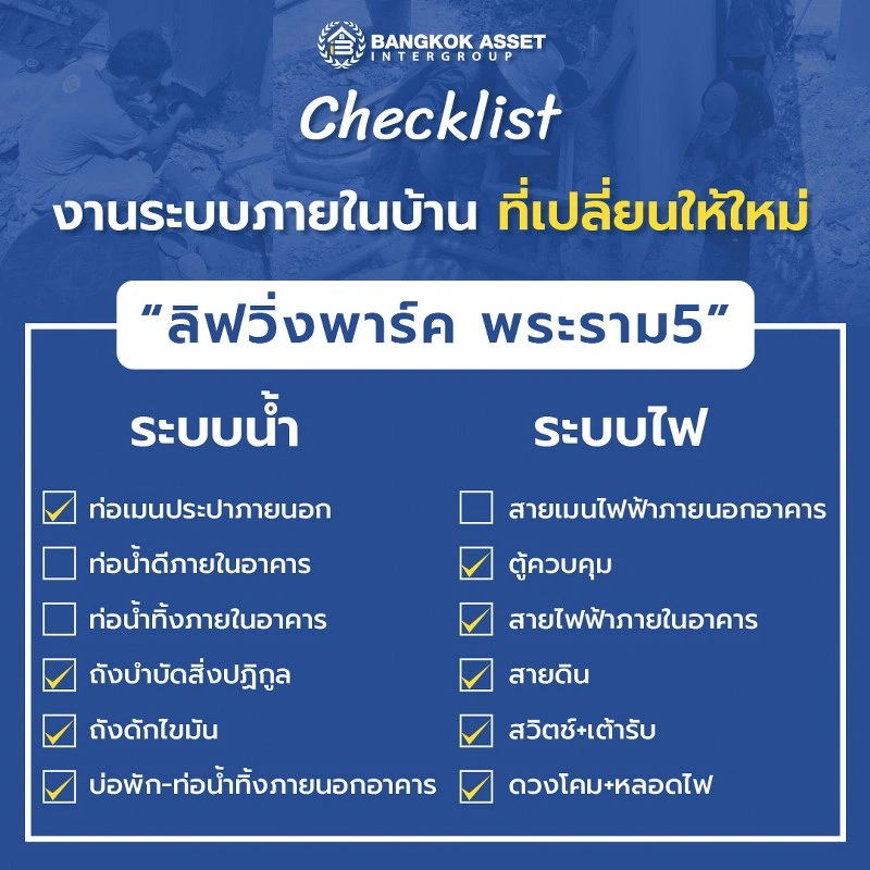 บ้านรีโนเวทใหม่ 3 ชั้น โครงการ ลิฟวิ่งพาร์ค พระราม5 เนื้อที่ 37.2 ตร.ว. พื้นที่ใช้สอย 241.75 ตร.ม. ฟังก์ชัน 5 ห้องนอน 4 ห้องน้ำ 2 ที่จอดรถ พร้อมเข้าอยู่ โครงการบนทำเลแห่งการเดินทาง เชื่อมต่อถนนนครอินทร์ ถนนบางศรีเมือง ใกล้เซ็นทรัลเวสต์วิลล์ และโรงเรียนนานาชาติร่วมฤดี ราชพฤกษ์ แคมปัส