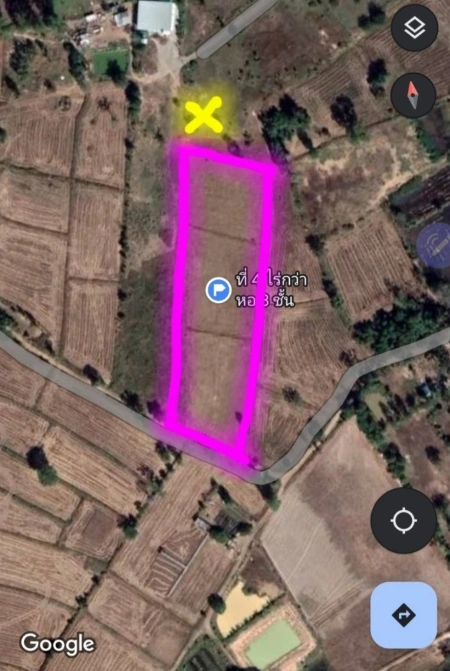 ขายที่ดิน จังหวัดมหาสารคาม ติดทางสาธารณะ เนื้อที่ 4 ไร่ 3 งาน 4 ตารางวา