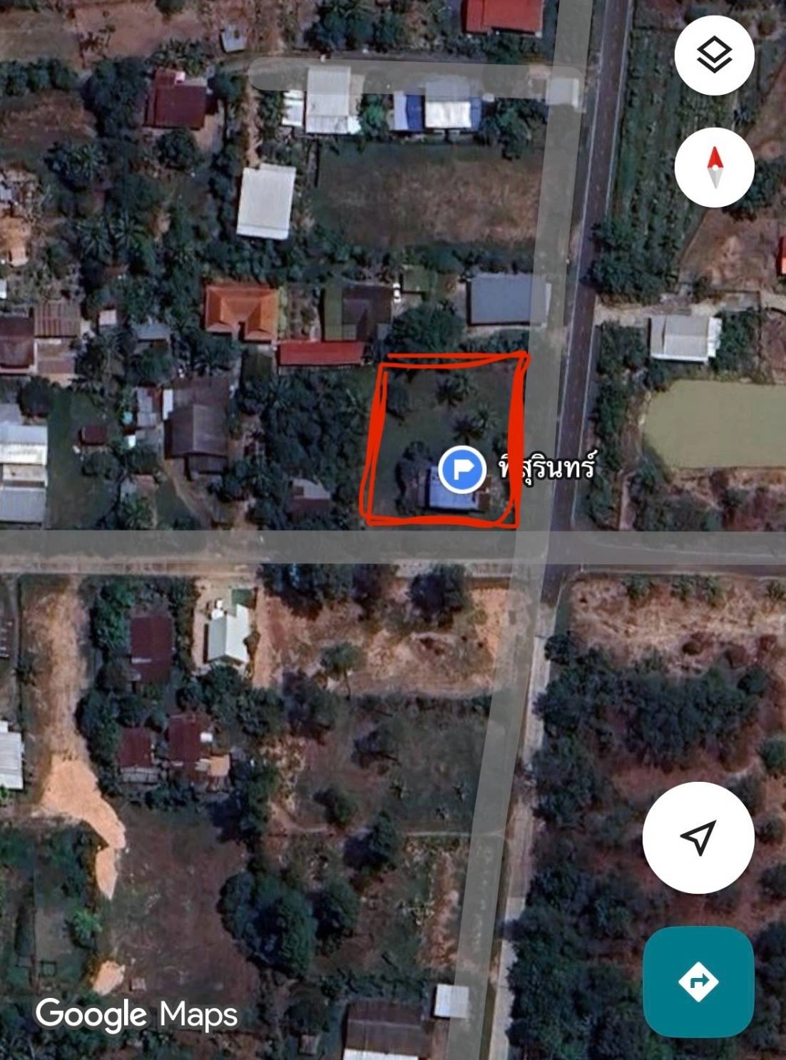 ที่ดินพร้อมบ้าน ติดถนน อำเภอเมือง จังหวัดสุรินทร์