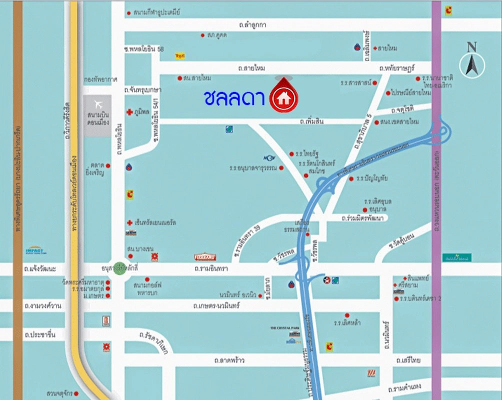 บ้านมือสอง แบรนด์ LH โครงการ ชลลดา สายไหม บ้านเดี่ยวหลังใหญ่ เนื้อที่ 70 ตร.ว. พื้นที่ใช้สอย 152 ตร.ม. ฟังก์ชัน 3 ห้องนอน 2 ห้องน้ำ จอดรถได้ 2 ที่จอดรถ พร้อม Facilities ครบครัน บนทำเลเดินทางสะดวก เชื่อมต่อหลายเส้นทาง ใกล้รถไฟฟ้าสายสีเขียว "สถานีแยกคปอ." และทางด่วน "ฉลองรัช"