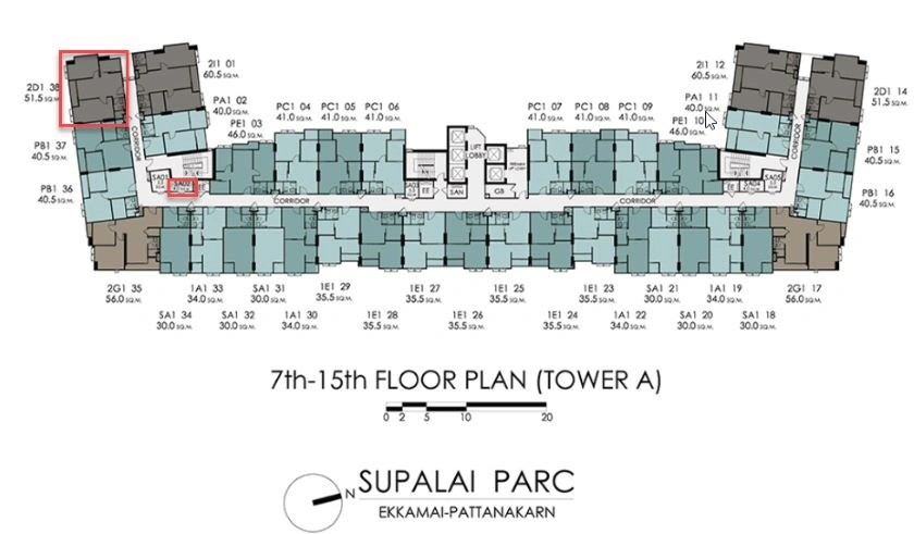 CM04416 ขายดาวน์ คอนโด ศุภาลัย ปาร์ค เอกมัย-พัฒนาการ Supalai Parc Ekkamai-Pattanakarn ถนนพัฒนาการ