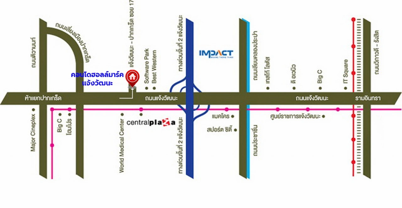 คอนโดมือสอง โครงการ ฮอลล์มาร์ค แจ้งวัฒนะ พื้นที่ใช้สอยขนาด 28.59 ตร.ม. ฟังก์ชัน 1 ห้องนอน 1 ห้องน้ำ 1 ห้องนั่งเล่น ที่จอดรถ 1 คัน พร้อมเข้าอยู่ บนทำเลเดินทางสะดวก เชื่อมต่อหลายเส้นทาง ใกล้รถไฟฟ้าสายสีชมพู "สถานีแจ้งวัฒนะ-ปากเกร็ด 28" และทางด่วน "ศรีรัช"