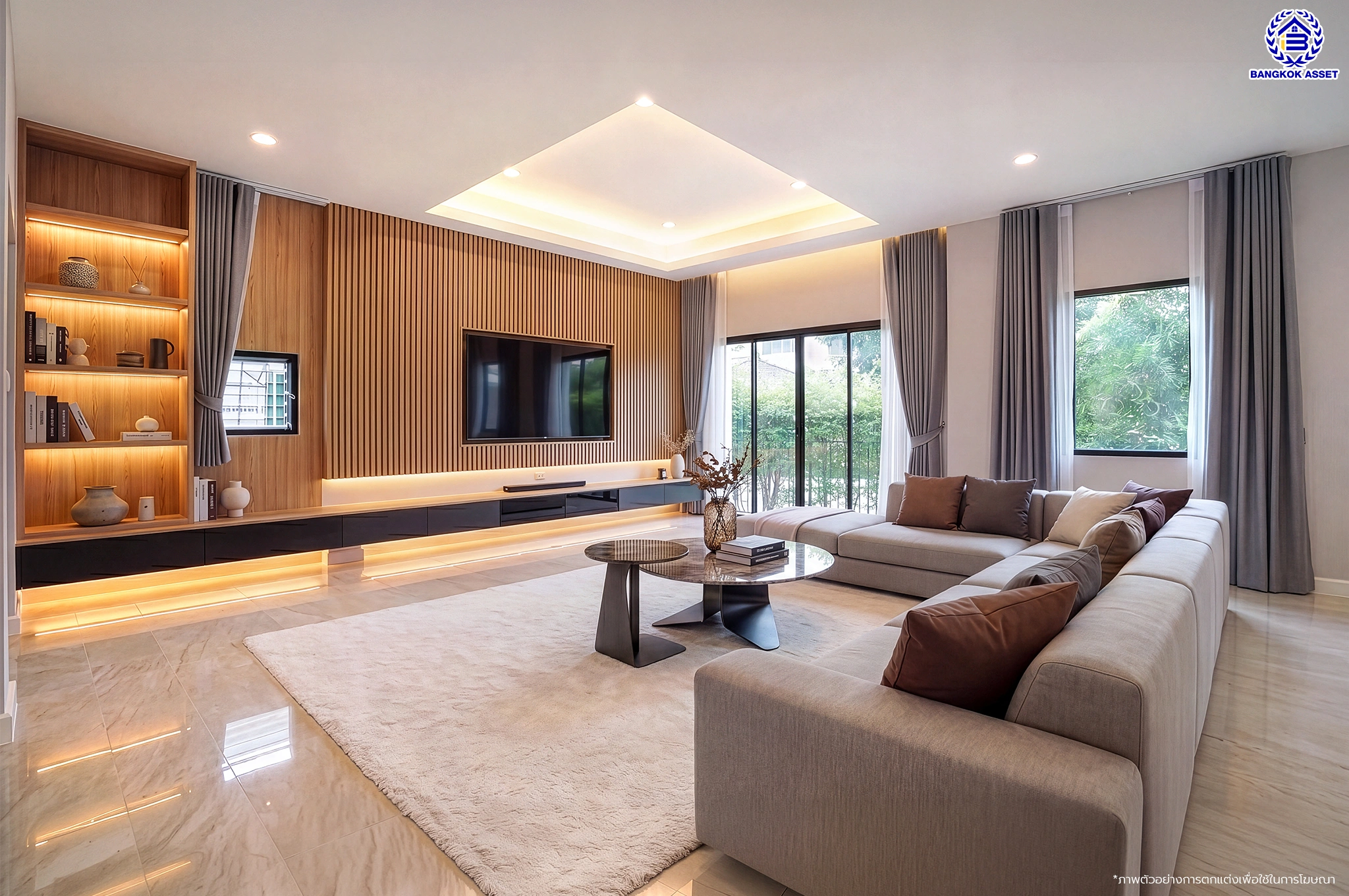 บ้านรีโนเวทใหม่ โครงการ นันทวัน วงแหวน-รัตนาธิเบศร์ เนื้อที่กว้าง 74 ตร.ว. พื้นที่ใช้สอย 214.61 ตร.ม. ฟังก์ชัน 4 ห้องนอน 3 ห้องน้ำ จอดรถได้ 2 จอด บนทำเลดี เชื่อมต่อถนนรัตนาธิเบศร์ ถนนนครอินทร์ ถนนกาญจนาภิเษก ใกล้รถไฟฟ้าสายสีม่วง "สถานีตลาดบางใหญ่" และจุดขึ้นทางด่วน "ศรีรัช"