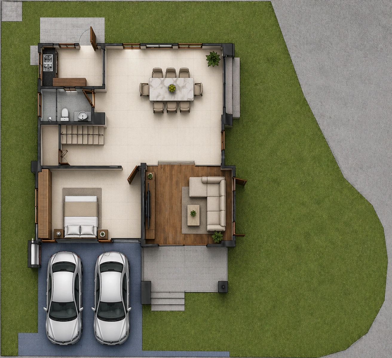 บ้านรีโนเวทใหม่ โครงการ นันทวัน วงแหวน-รัตนาธิเบศร์ เนื้อที่กว้าง 74 ตร.ว. พื้นที่ใช้สอย 214.61 ตร.ม. ฟังก์ชัน 4 ห้องนอน 3 ห้องน้ำ จอดรถได้ 2 จอด บนทำเลดี เชื่อมต่อถนนรัตนาธิเบศร์ ถนนนครอินทร์ ถนนกาญจนาภิเษก ใกล้รถไฟฟ้าสายสีม่วง "สถานีตลาดบางใหญ่" และจุดขึ้นทางด่วน "ศรีรัช"