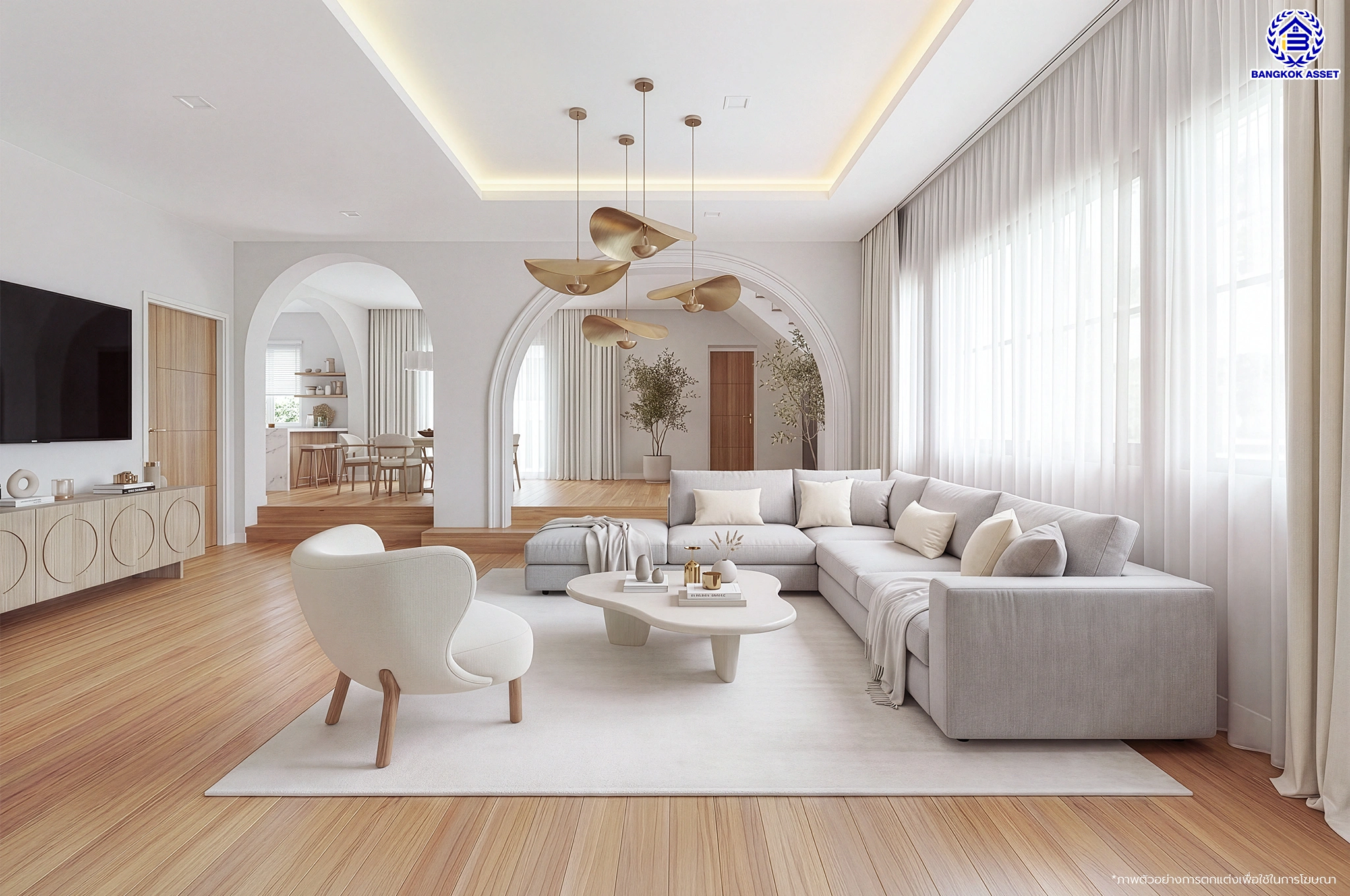 บ้านรีโนเวทใหม่ แบรนด์ L&H โครงการ ลดาวัลย์ ปิ่นเกล้า เนื้อที่ 117 ตร.ว. บนพื้นที่ใช้สอยถึง 348.37 ตร.ม. ฟังก์ชันจัดเต็ม 4 ห้องนอน 4 ห้องน้ำ จอดรถได้ 3 คัน ทำเลติดถนนบรมราชชนนี เชื่อมต่อหลายเส้นทาง ใกล้มหาวิทยาลัยมหิดล และเซ็นทรัลศาลายา