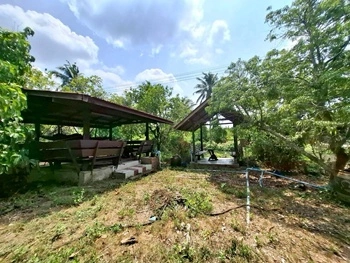 ขายด่วน! ที่ดินพร้อมบ้านสวนริมน้ำ บ้านครึ่งตึกครึ่งไม้ สุดคลาสสิก ทำเลทอง ต.วัดเพลง จ.ราชบุรี ราคา 15,000,000 บาท
