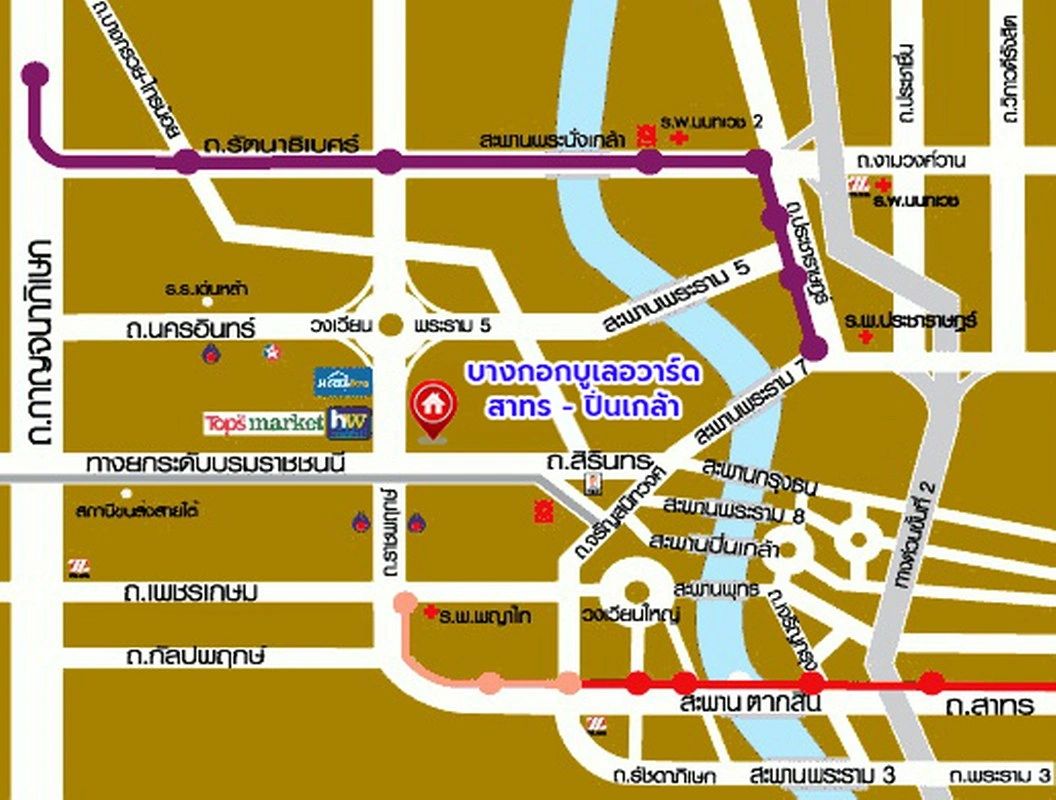 บ้านมือสอง โครงการ บางกอก บูเลอวาร์ด สาทร-ปิ่นเกล้า จาก SC ASSET เนื้อที่ 75.8 ตร.ว. พื้นที่ใช้สอย 250 ตร.ม. ฟังก์ชัน 4 ห้องนอน 3 ห้องน้ำ จอดรถได้ 2 คัน บนทำเลใจกลางราชพฤกษ์ ใกล้ห้างเซ็นทรัล เวสต์วิลล์, ทางพิเศษประจิมรัถยา พร้อมเชื่อมสู่สาทร-ปิ่นเกล้า ได้อย่างรวดเร็ว